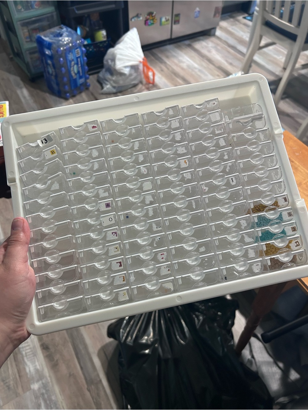 Clear Plastic Organizer Tray - White Frame